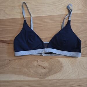 Navy and Gray Women's Bra